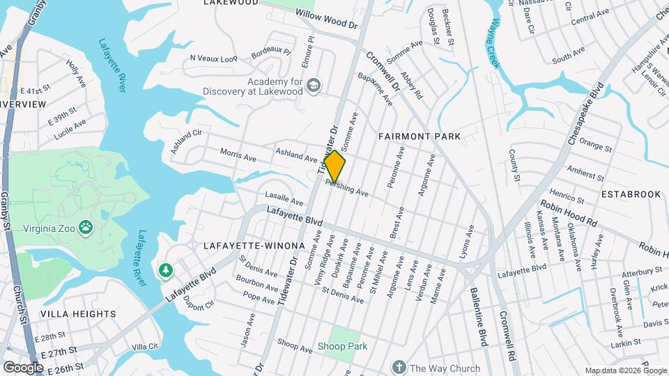 2001 Pershing Ave Map and Location Details