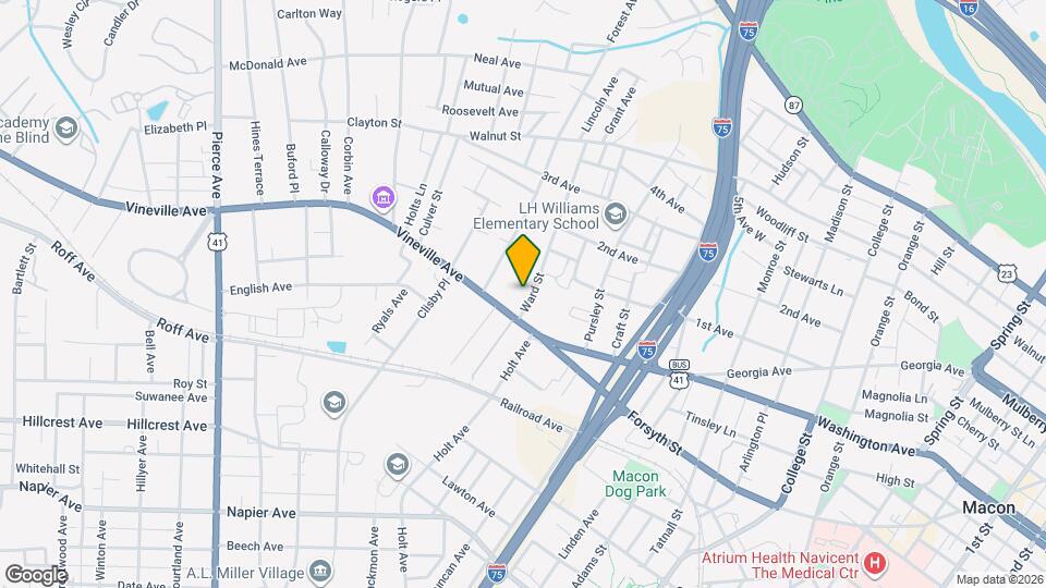 2020 Vineville Ave Map and Location Details