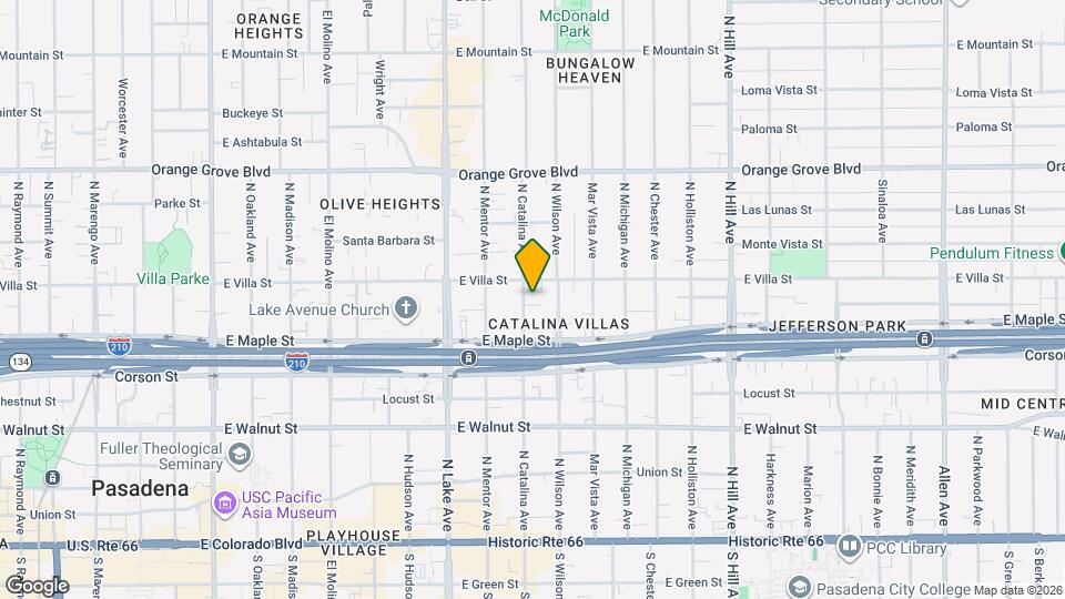 444 N Catalina Ave Mapa y Detalles de la Ubicación