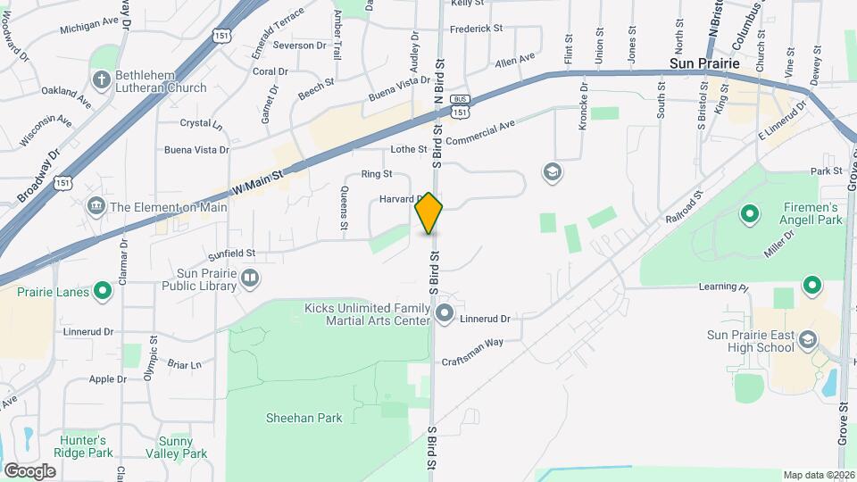 416 S Bird St Map and Location Details