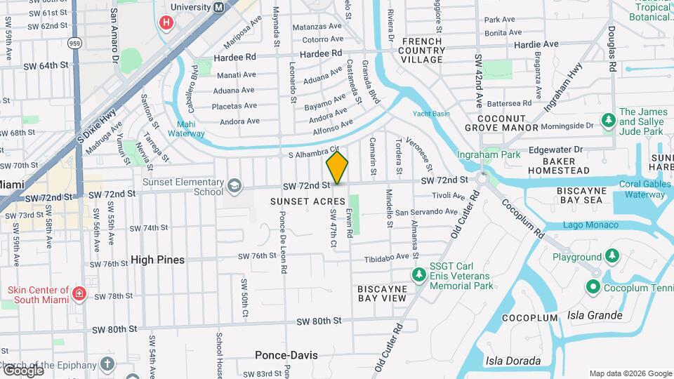 4734 Sunset Dr Map and Location Details