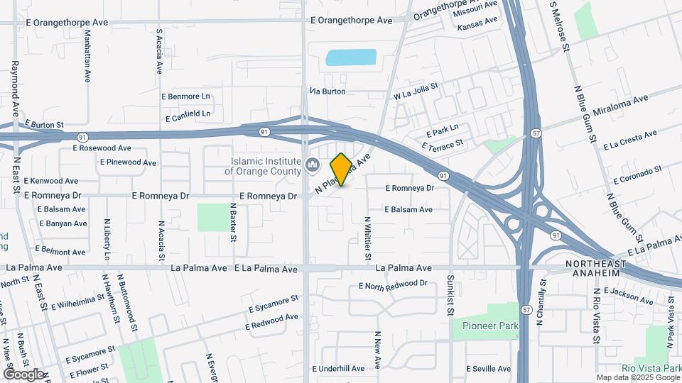 1200 N Placentia Ave Map and Location Details