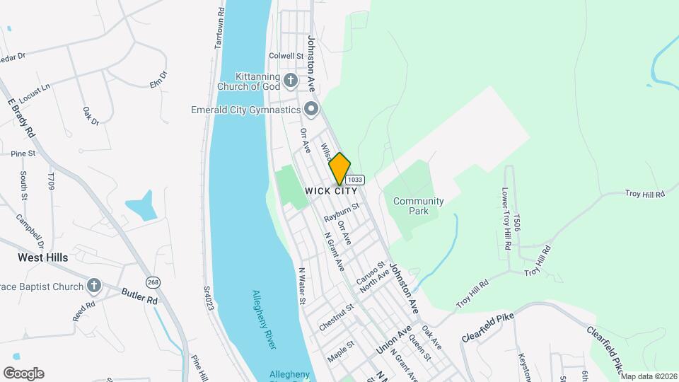 1033 Wilson Ave, Unit Rear Unit Map and Location Details