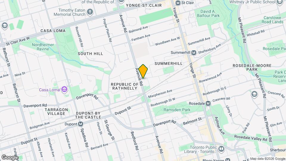 291 Avenue Rd, Unit 609 Map and Location Details