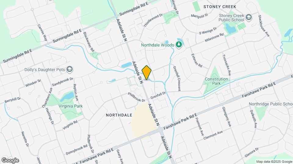 1600 Adelaide St Map and Location Details