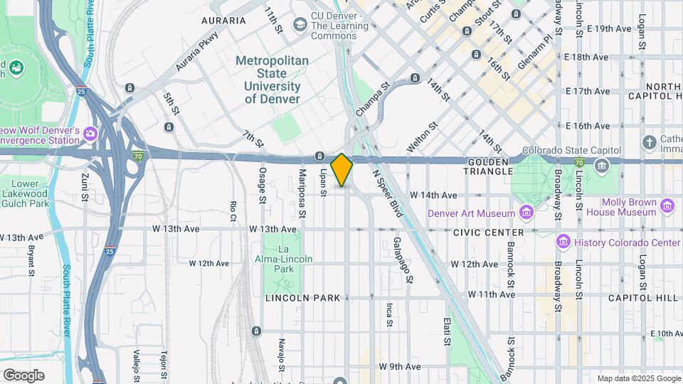 1009 W 14th Ave Mapa y Detalles de la Ubicación