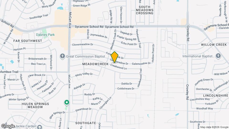 2708 Creekwood Ln Map and Location Details