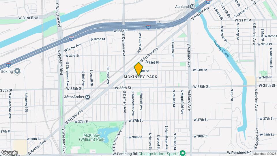 1906 W 34th Pl Map and Location Details