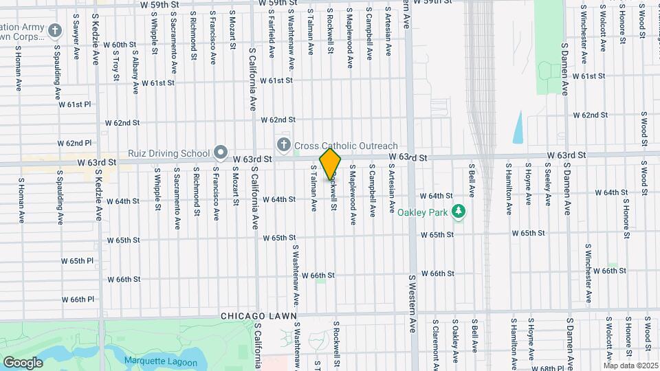 6336-6338 S Rockwell Ave Map and Location Details