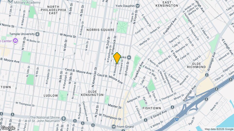 1801 N Mascher St Map and Location Details