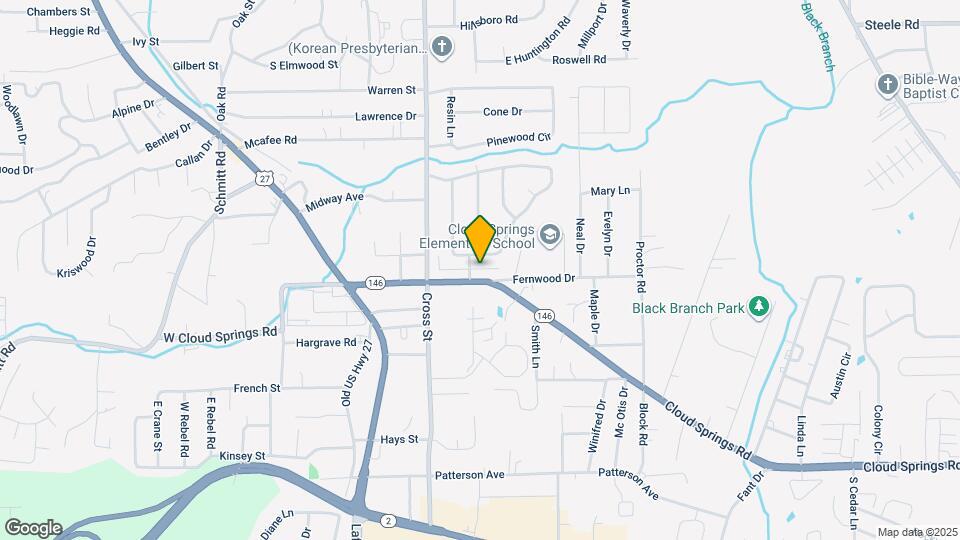 323 Cloud Springs Rd Map and Location Details