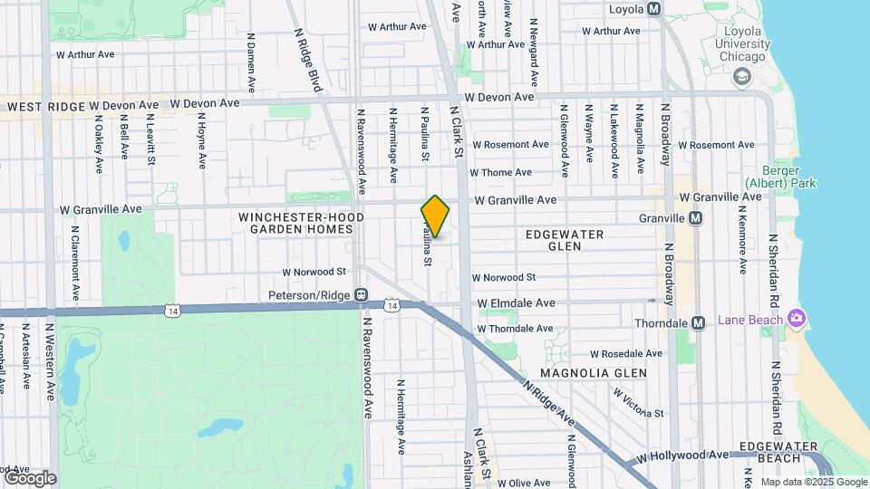 1706 W Glenlake Ave Map and Location Details