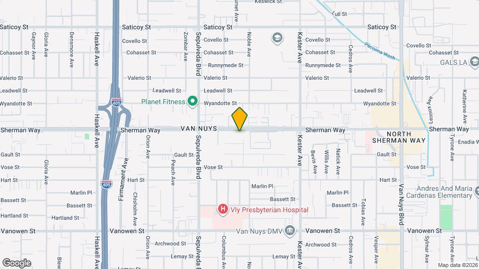 15128 Sherman Way, Unit 107 Mapa y Detalles de la Ubicación