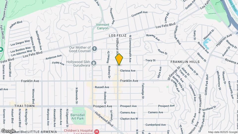 1976 Hillhurst Ave Map and Location Details