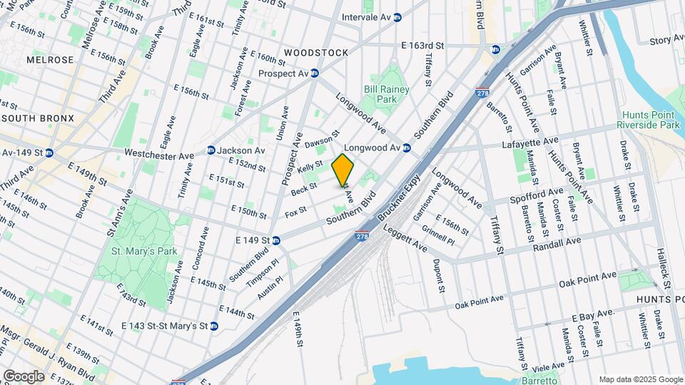 990 Leggett Ave Mapa y Detalles de la Ubicación