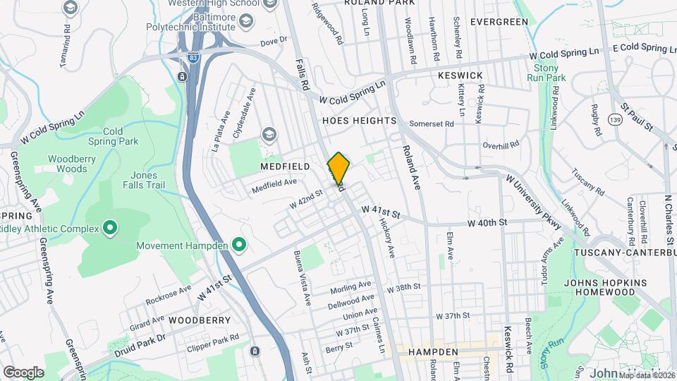 4146 Falls Rd Map and Location Details