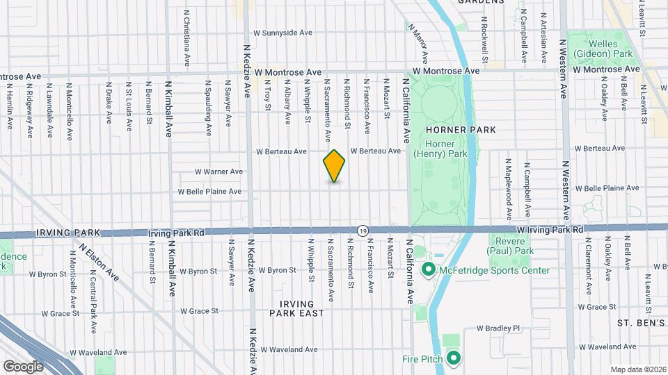 2950 W Belle Plaine Ave, Unit 3 Map and Location Details