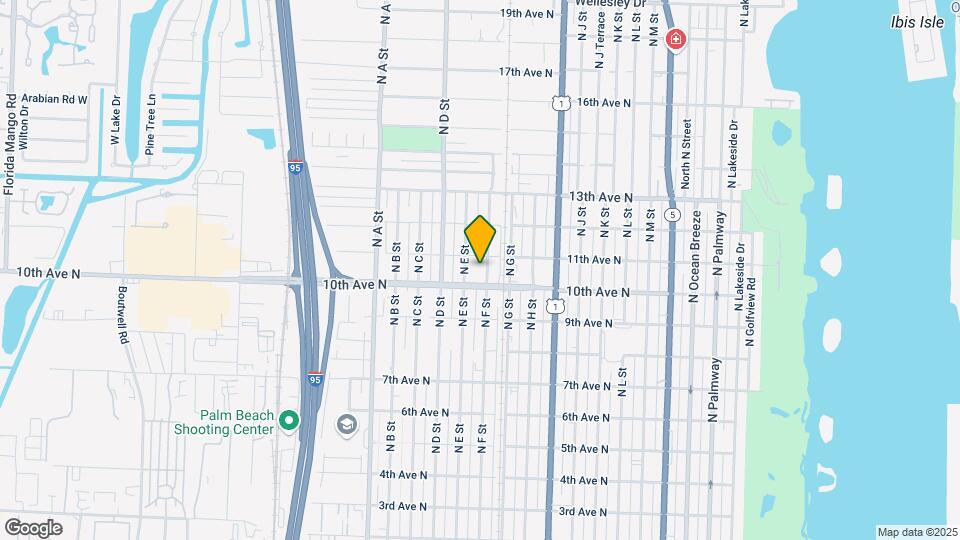 1017 N F St Mapa y Detalles de la Ubicación