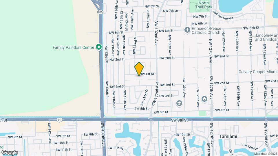 13365 SW 1st Terrace Map and Location Details