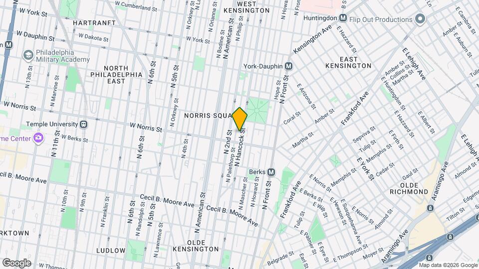 2018 N Hancock St Map and Location Details