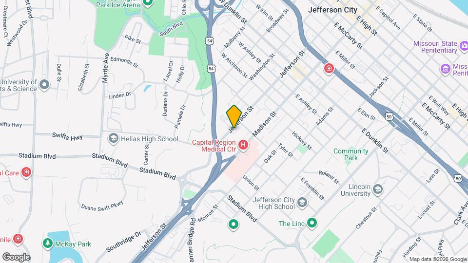 1113 Jefferson St, Unit A Map and Location Details