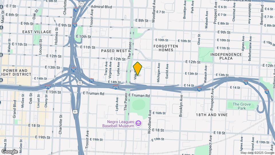 1319-1325 Vine St Mapa y Detalles de la Ubicación