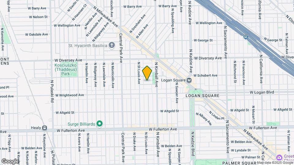 3434 W Drummond Pl, Unit G Map and Location Details