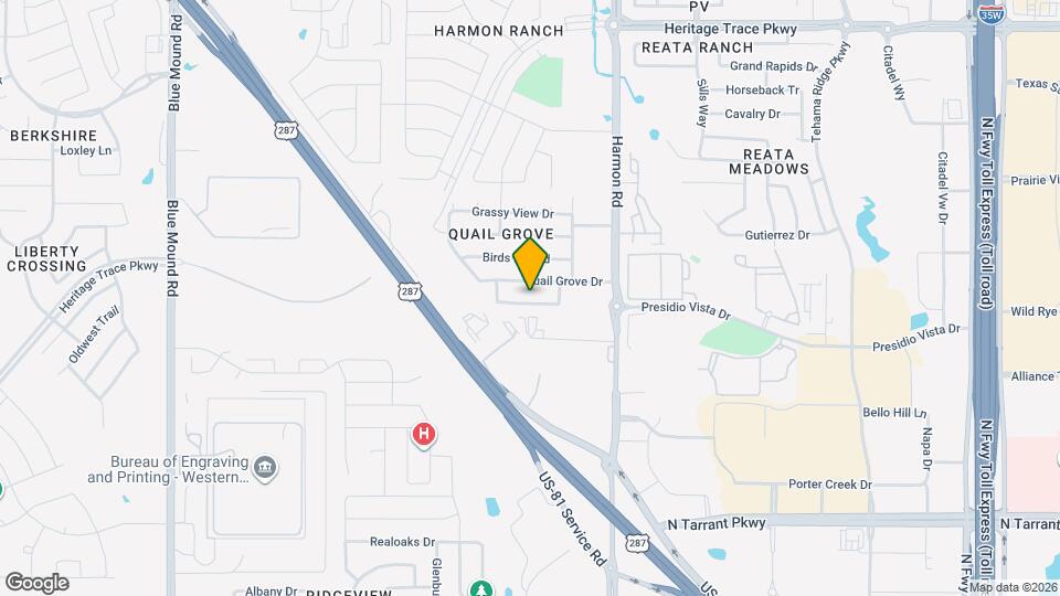 1701 Quail Springs Cir Map and Location Details