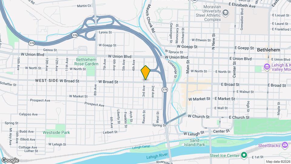 328 W Broad St Map and Location Details