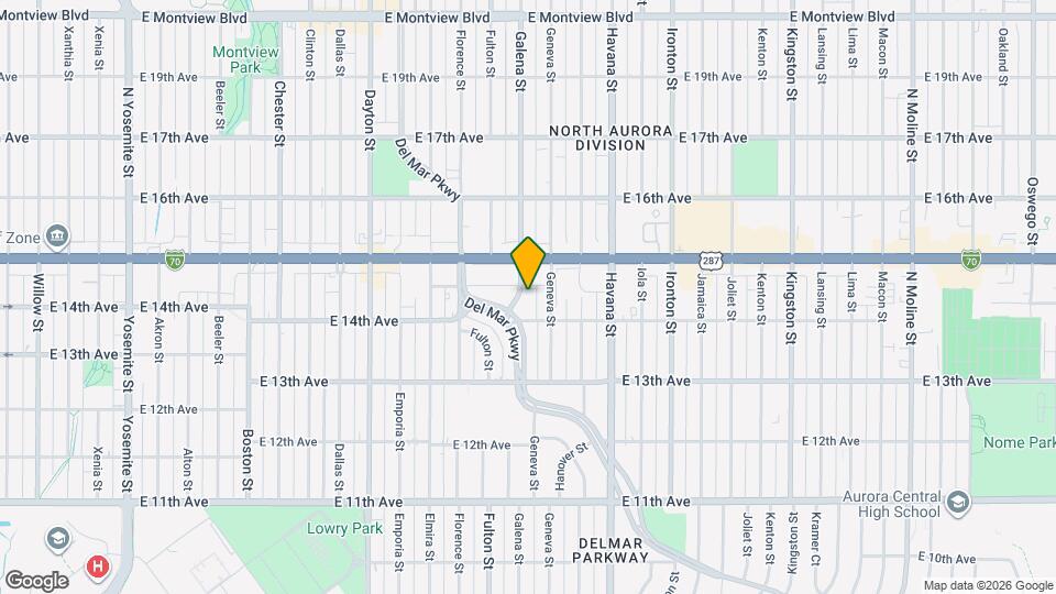 1456 Galena St Map and Location Details