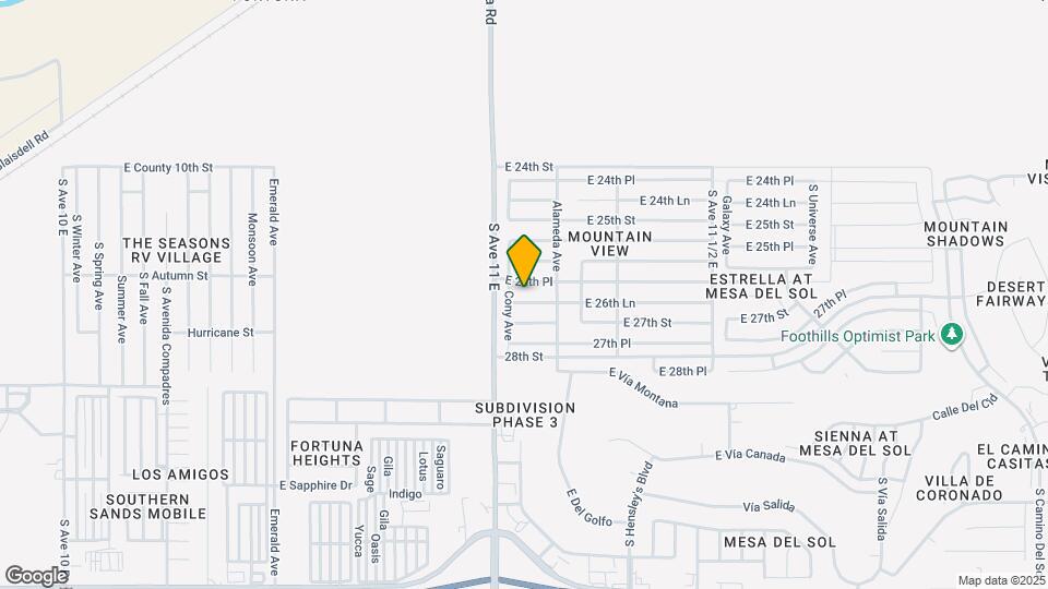 11156 E 26th Ln Map and Location Details