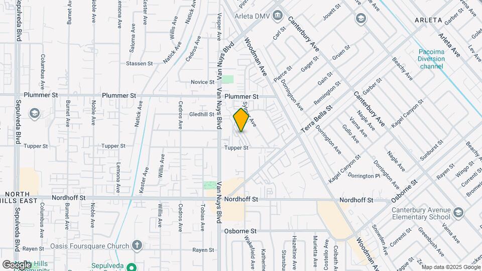 14501 Tupper St Map and Location Details