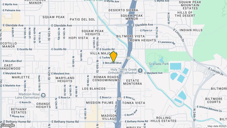 1719 E McLellan Blvd Map and Location Details