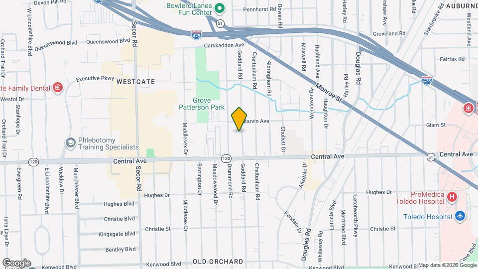3151 Goddard Rd Map and Location Details