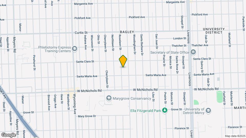 17352 Roselawn St Map and Location Details