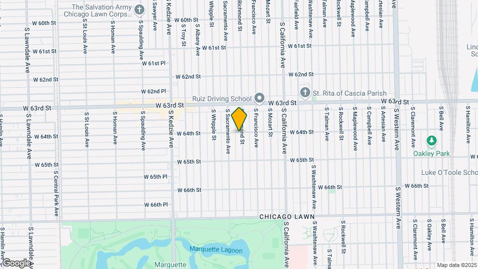 6400 S Richmond St Map and Location Details