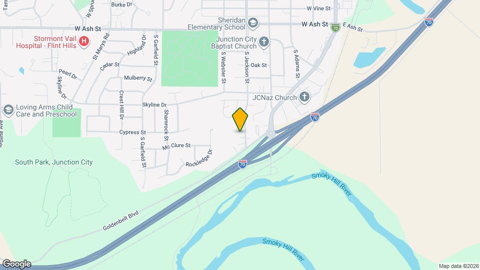 1250 S Jackson St Map and Location Details