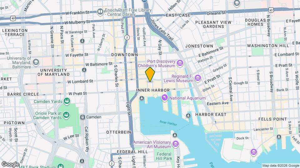 300 E Pratt St Mapa y Detalles de la Ubicación