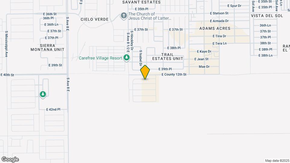 8670 E 40th Ln Map and Location Details