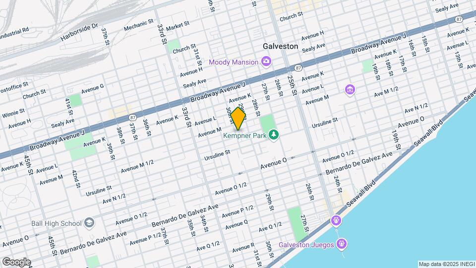 2928 Avenue M 1/2-Unit -down Map and Location Details