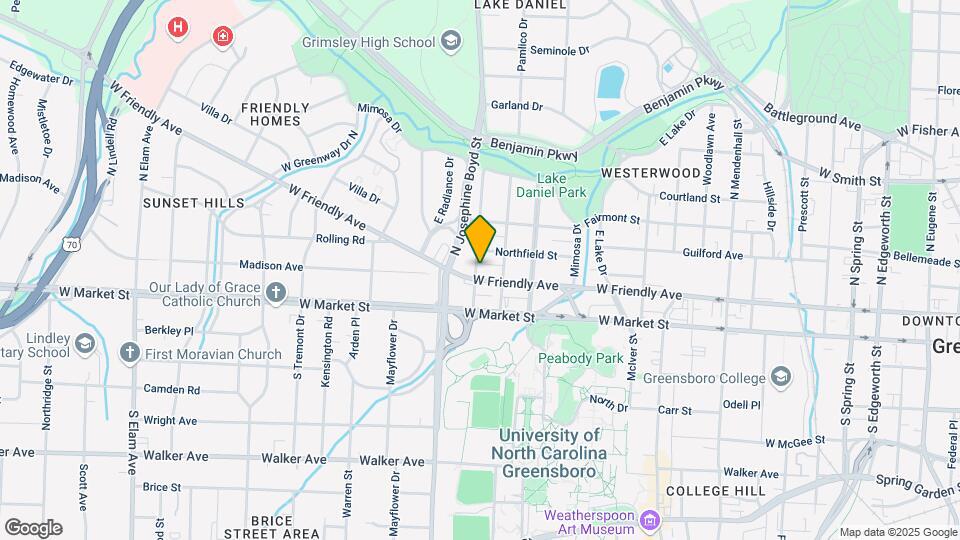 1510 W Friendly Ave Map and Location Details