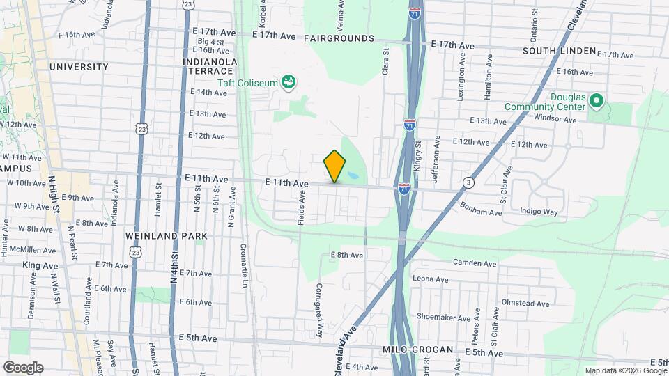 633 E 11th Ave Mapa y Detalles de la Ubicación