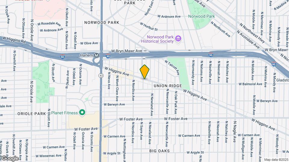 6925 W Higgins Ave Map and Location Details