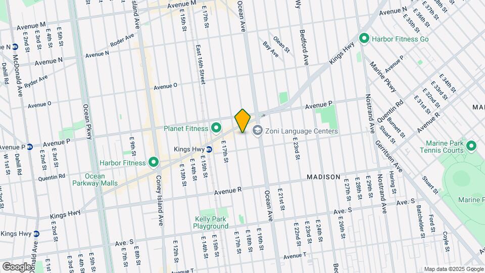 1656 E 19th St Map and Location Details