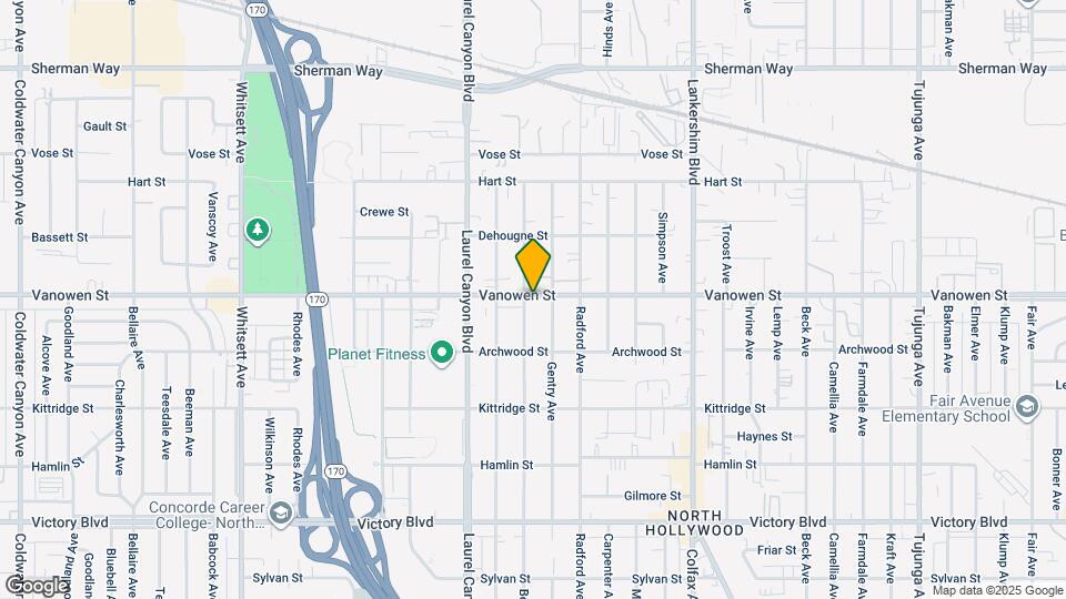 11958 Vanowen St Map and Location Details