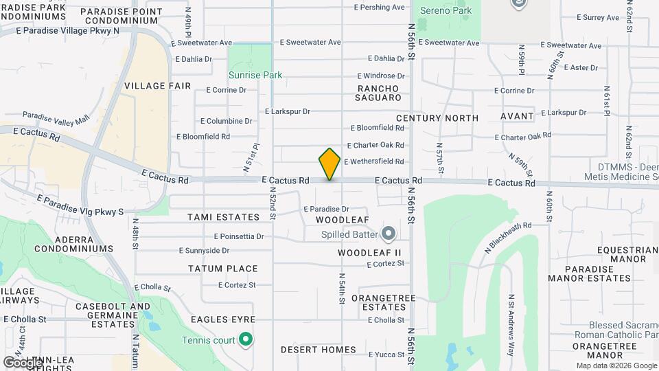5344 E Shaw Butte Dr Map and Location Details