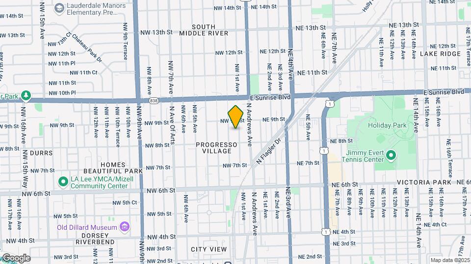 821 NW 1st Ave Map and Location Details