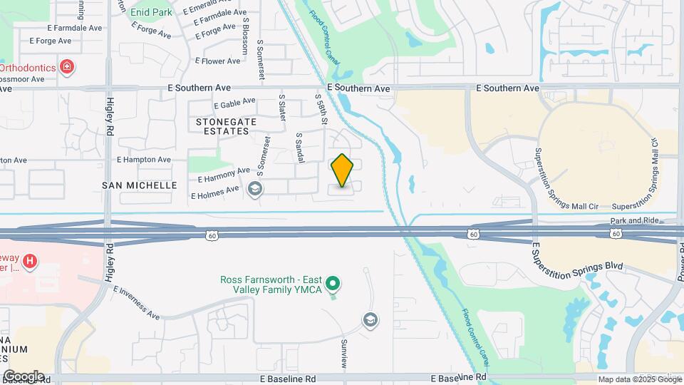 5832 E Holmes Ave Mapa y Detalles de la Ubicación