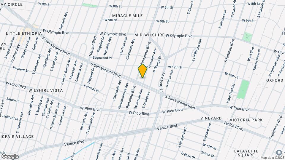 1249 S Sycamore Ave Map and Location Details