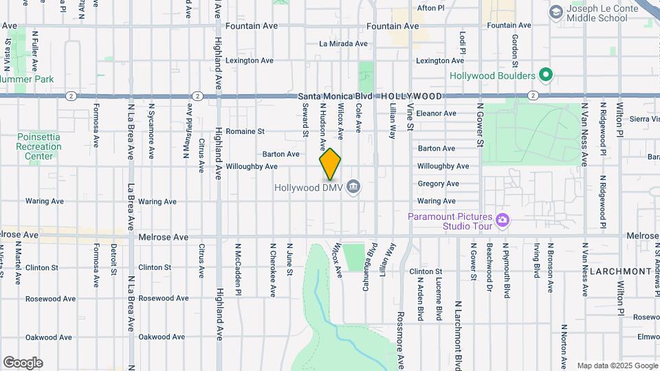 828 N Hudson Ave, Unit 215 Map and Location Details